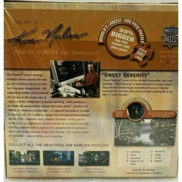 Puzzle Masterpieces Jigsaw Puzzles Sweet Serenity 70324 1000 Pcs Kim Norlien NSB - Picture 6 of 7